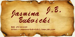 Jasmina Bukvički vizit kartica